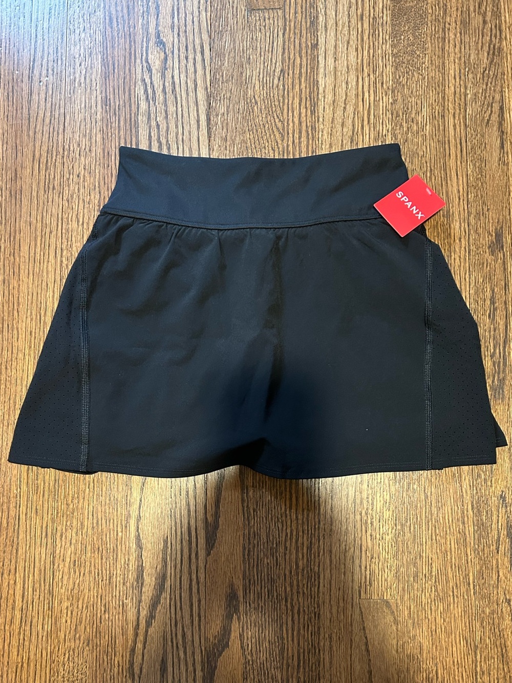 SPANX Get Moving Black Athletic Skort NWT XS High Rise Tennis Golf Running Skirt